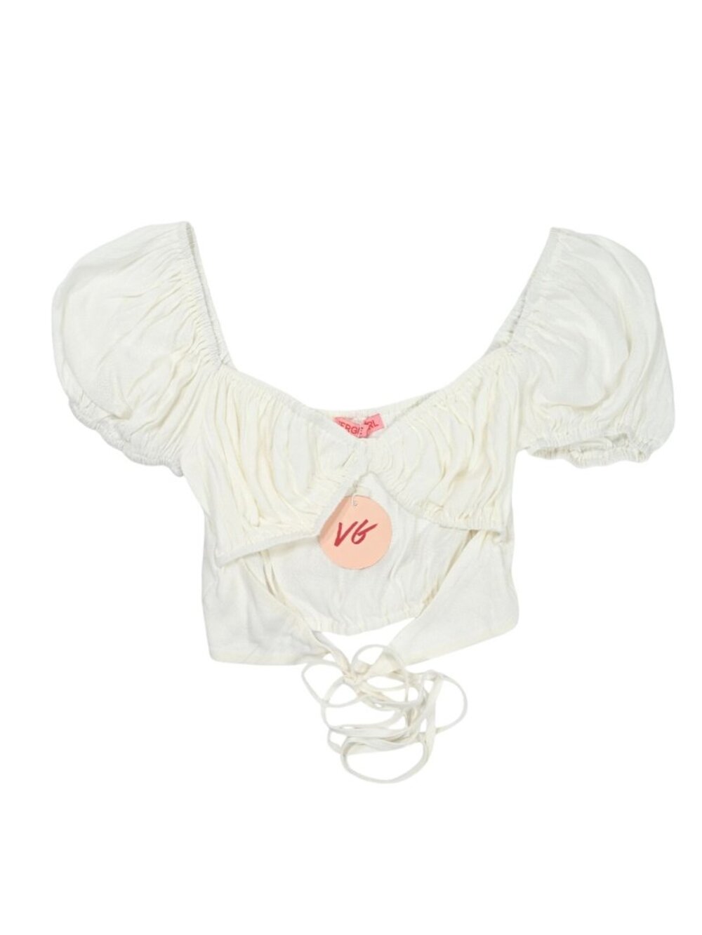VRG GRL Positano Crop Top in White